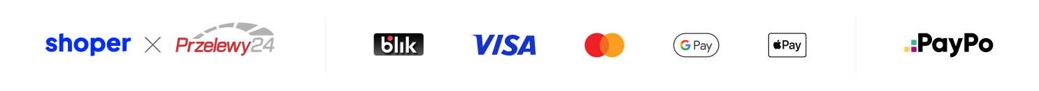 Metody płatności Vicandi – Przelewy24, BLIK, Visa, Mastercard, Google Pay, Apple Pay i PayPo